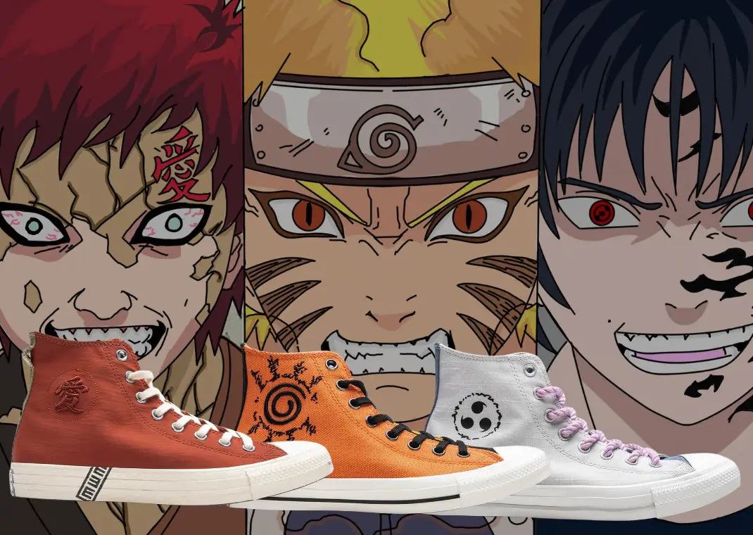 【ナルト 疾風伝 NARUTO SHIPPUDEN 】ALL STAR Chuck Taylor x GAARA RITUAL RED HI CUT A14838C
