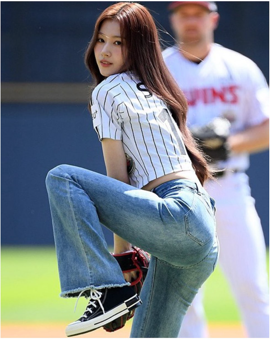 【TWICEサナ着用】CT70 BLACK&WHITE MIX HI CUT(ブラック)A08134C