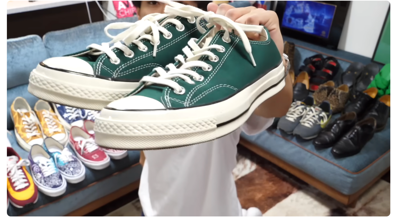 【東海オンエア としみつ着用】CT70 MID NIGHT CLOVER GREEN LOW CUT 168513C