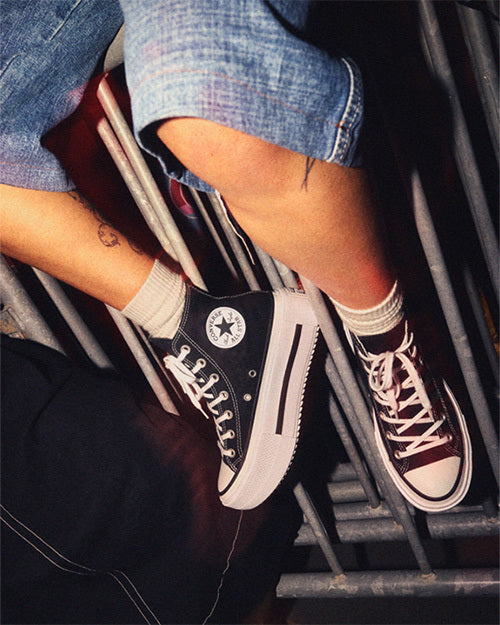 ALL STAR DOUBLE STACK BLACK HI CUT A12975C