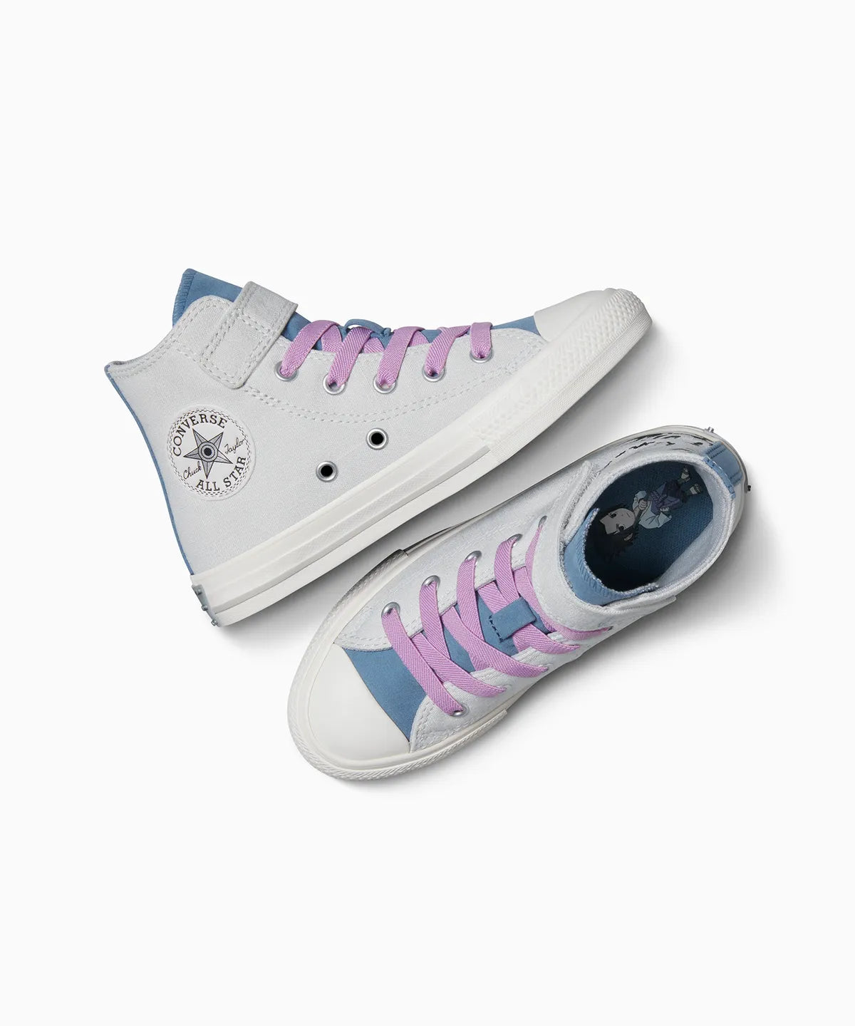 【ナルト 疾風伝 NARUTO SHIPPUDEN 】ALL STAR Chuck Taylor x SASUKE FOSSLIZED WHITE (キッズ)17~21cm HI CUT A16146C