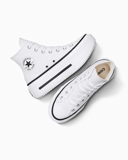 ALL STAR DOUBLE STACK WHITE HI CUT A12976C