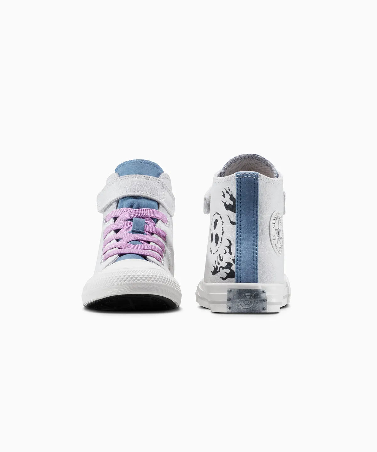 【ナルト 疾風伝 NARUTO SHIPPUDEN 】ALL STAR Chuck Taylor x SASUKE FOSSLIZED WHITE (キッズ)17~21cm HI CUT A16146C