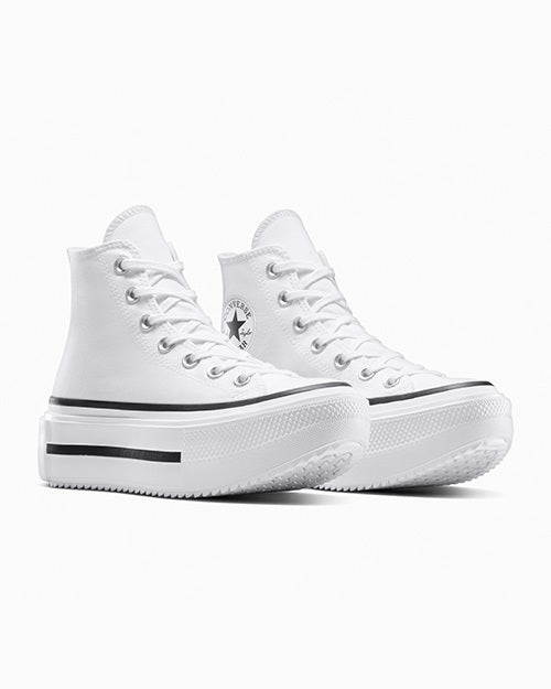 ALL STAR DOUBLE STACK WHITE HI CUT A12976C