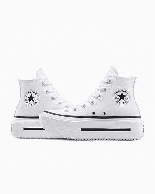 ALL STAR DOUBLE STACK WHITE HI CUT A12976C
