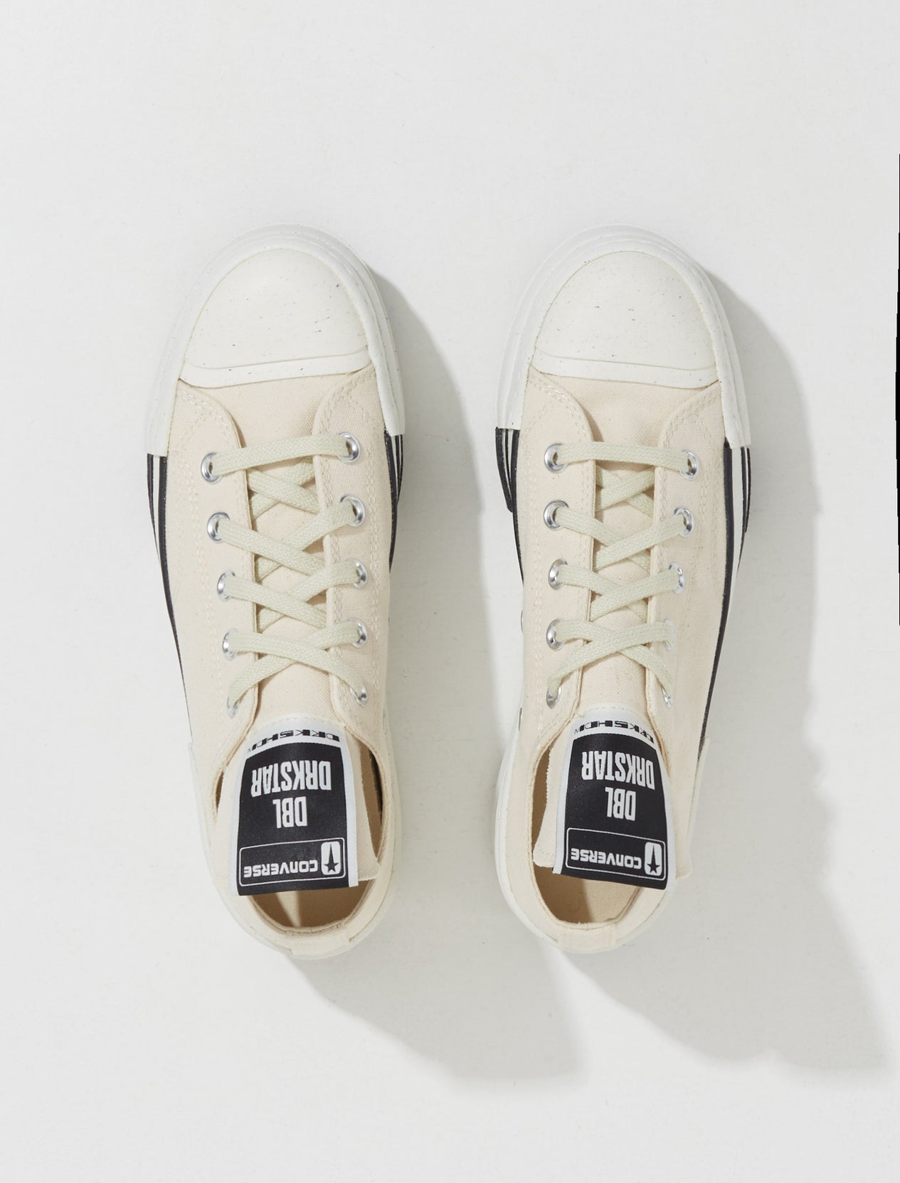 【SEVENTEEN ジョシュア 着用・11月再入荷・数量限定】CT70 X DRKSHDW(リック オウエンス)DBL DRKSTAR IVORY LOW CUT A04955C