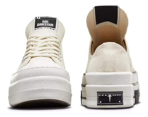 【SEVENTEEN ジョシュア 着用・11月再入荷・数量限定】CT70 X DRKSHDW(リック オウエンス)DBL DRKSTAR IVORY LOW CUT A04955C