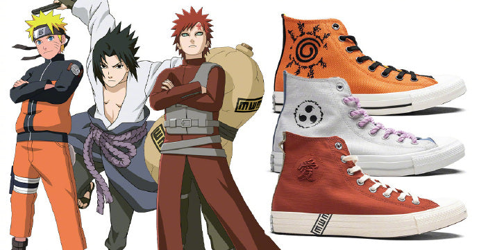 【ナルト 疾風伝 NARUTO SHIPPUDEN 】ALL STAR Chuck Taylor x GAARA RITUAL RED HI CUT A14838C