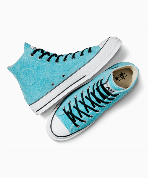 【RIZE ウォンビン着用】CT70 STUSSY ステューシー SKY BLUE HI CUT A07663C