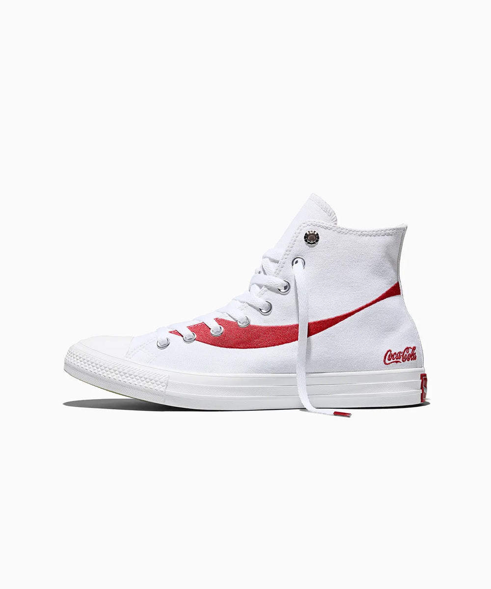 最終値下げ、早い者勝ち❗️Converse Coca-Cola コラボ ALL STAR Chuck Taylor X Coca-Cola WHITE HI CUT A18434C – raretem.shop