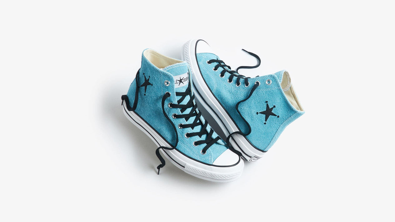 【RIZE ウォンビン着用】CT70 STUSSY ステューシー SKY BLUE HI CUT A07663C