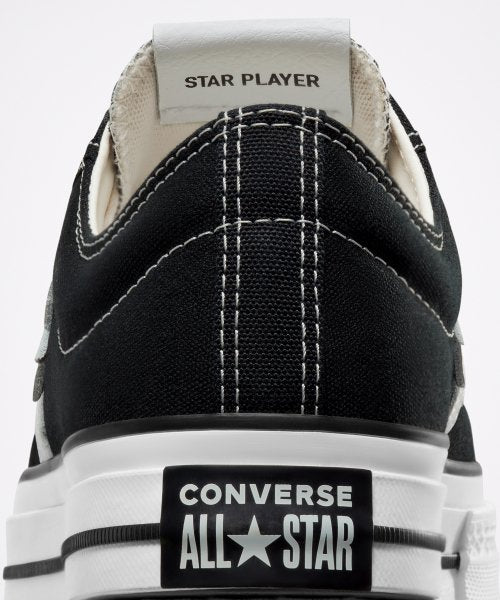 ALL STAR Star Player 76 Premium Canvas Black LOW CUT A01607C