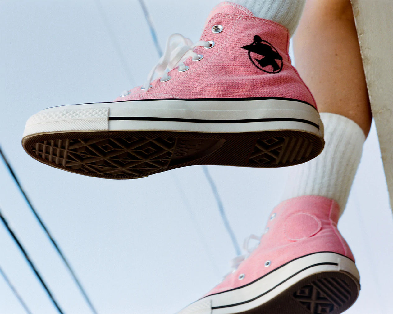 CT70 STUSSY ステューシー SURFMAN PlUMERIA PINK HI CUT A02052C