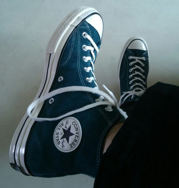 CT70 MIDNIGHT TURQUOISE SUEDE HI CUT (スエード素材)166214C