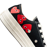 CT70 X Play Comme des Garcons Chuck 70 Ox Multi Heart BLACK LOW CUT A08149C