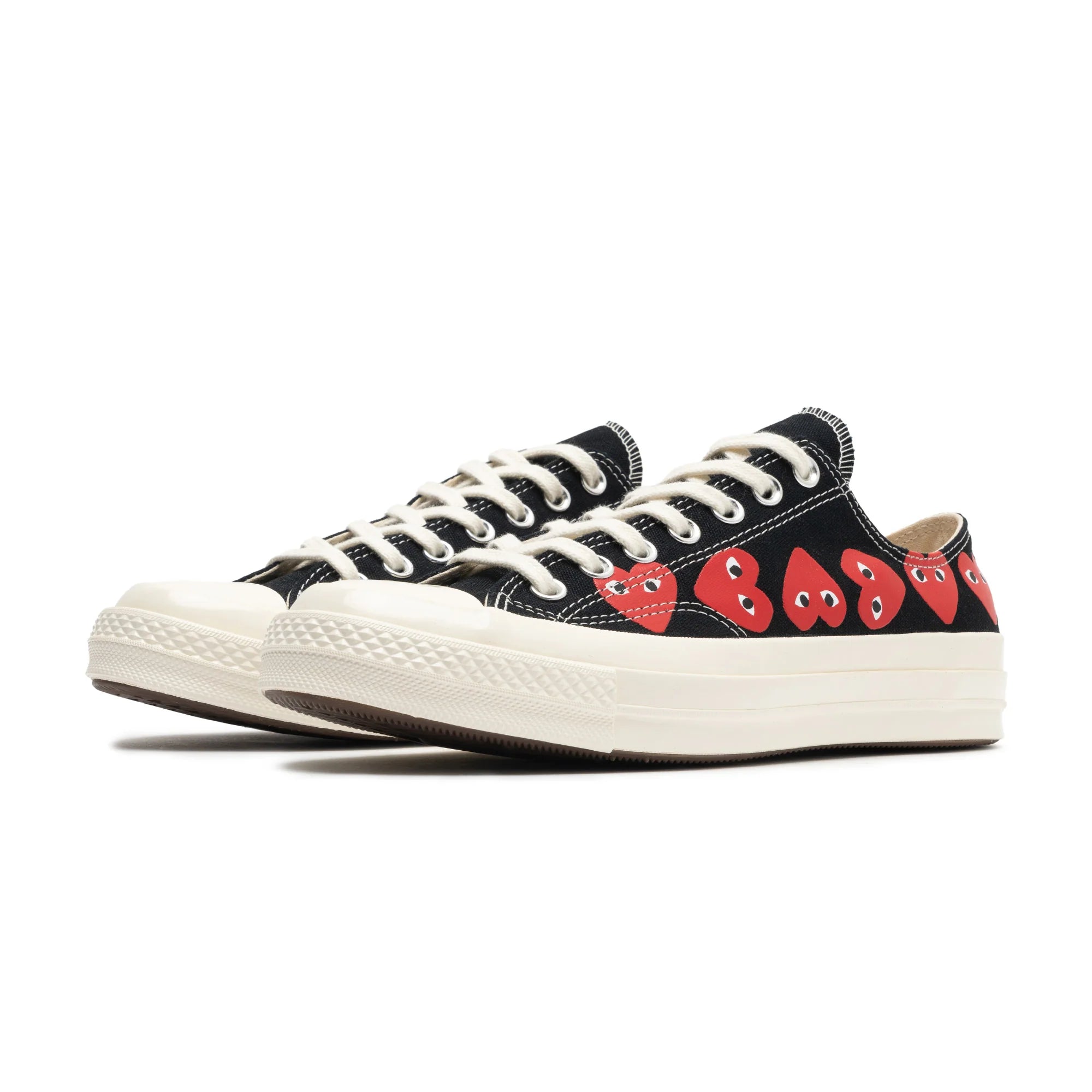 CT70 X Play Comme des Garcons Chuck 70 Ox Multi Heart BLACK LOW CUT A08149C