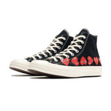 CT70 X Play Comme des Garcons Chuck 70 Ox Multi Heart BLACK HI CUT A08147C