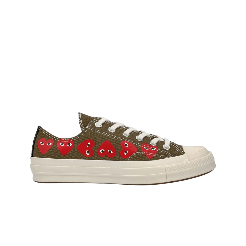 CT70 X Play Comme des Garcons Ox Multi Heart Green LOW CUT 162976C