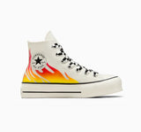 ALL STAR Lift FLAMES EGRET HI CUT A07892C