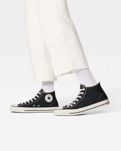 CONS CTAS PRO SUEDE BLACK MID CUT A02136C