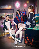 【Hearts2Hearts 着用】ALL STAR DOUBLE STACK Plaid Navy LOW CUT A16517C