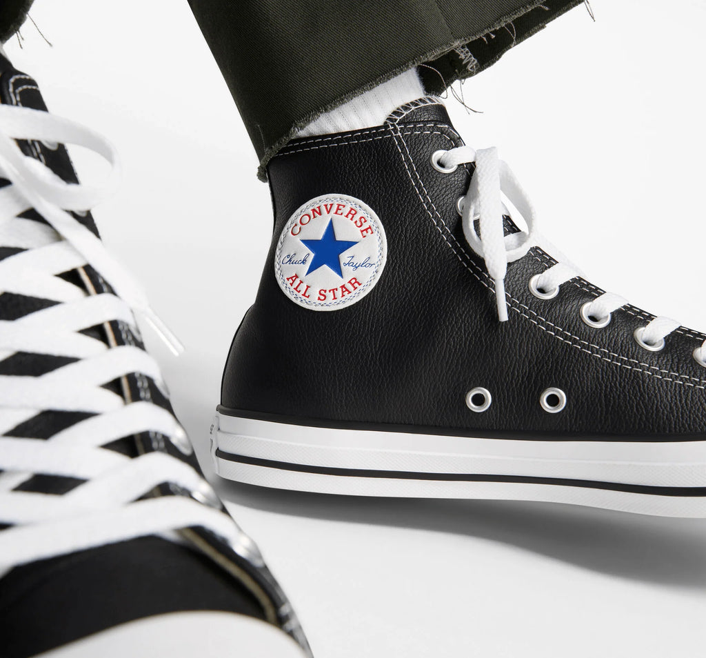 ALL STAR Chuck Taylor Black Leather（レザー）HI CUT 132170C