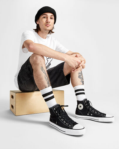 CONS CTAS PRO SUEDE BLACK HI CUT 159573C