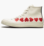 CT70 X Play Comme des Garcons Ox Multi-Heart White HI CUT 162972C