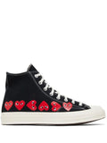 CT70 X Play Comme des Garcons Chuck 70 Ox Multi Heart BLACK HI CUT A08147C