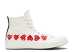 CT70 X Play Comme des Garcons Ox Multi-Heart White HI CUT 162972C