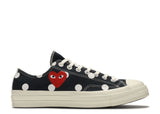 CT70 X Play Comme des Garcons Chuck 70 Ox Polka Dot BLACK LOW CUT 157248C