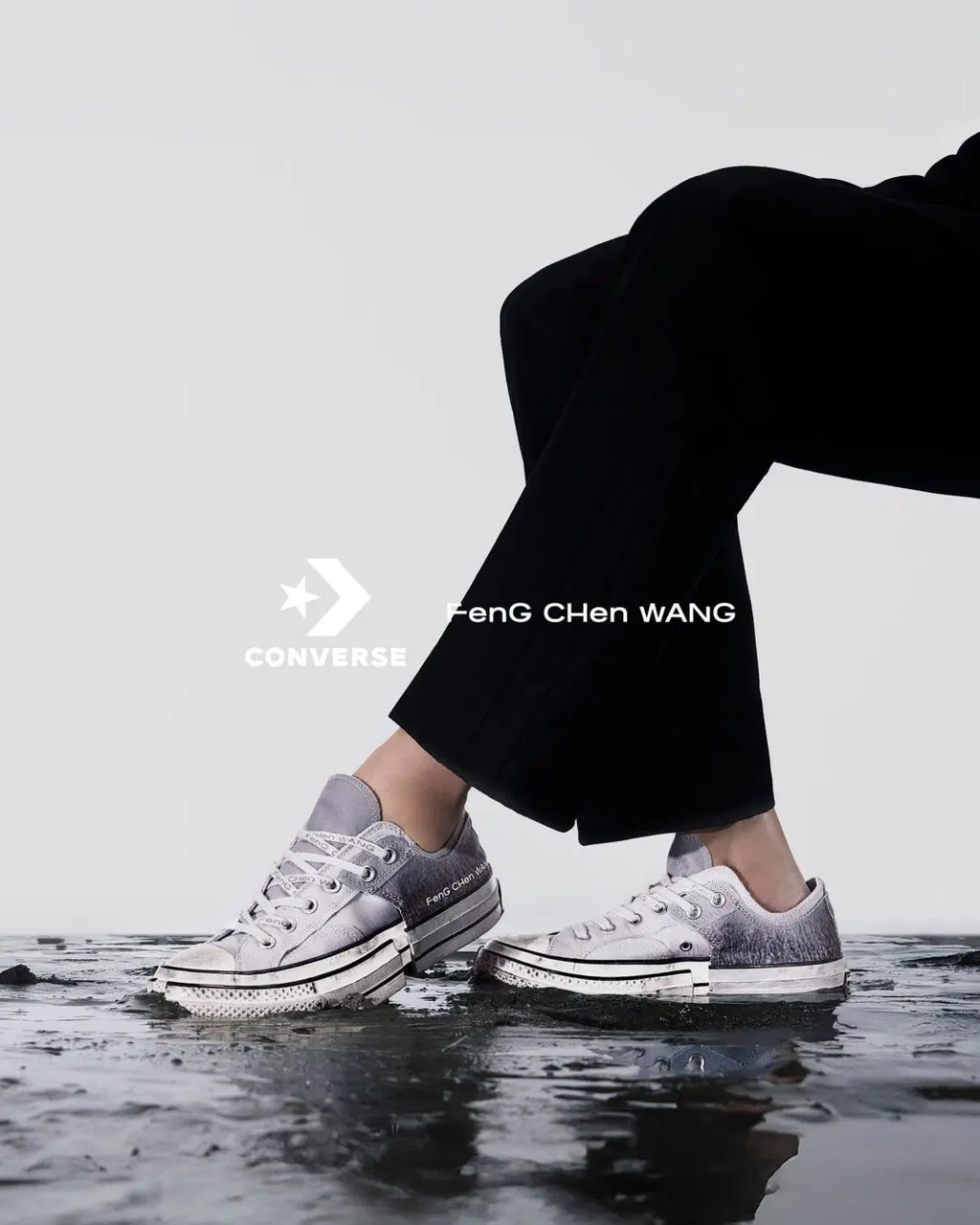 【25/5月新作】CT70 x Feng Chen Wang （フェン・チェン・ワン）2-in-1 GREY LOW CUT A15742C