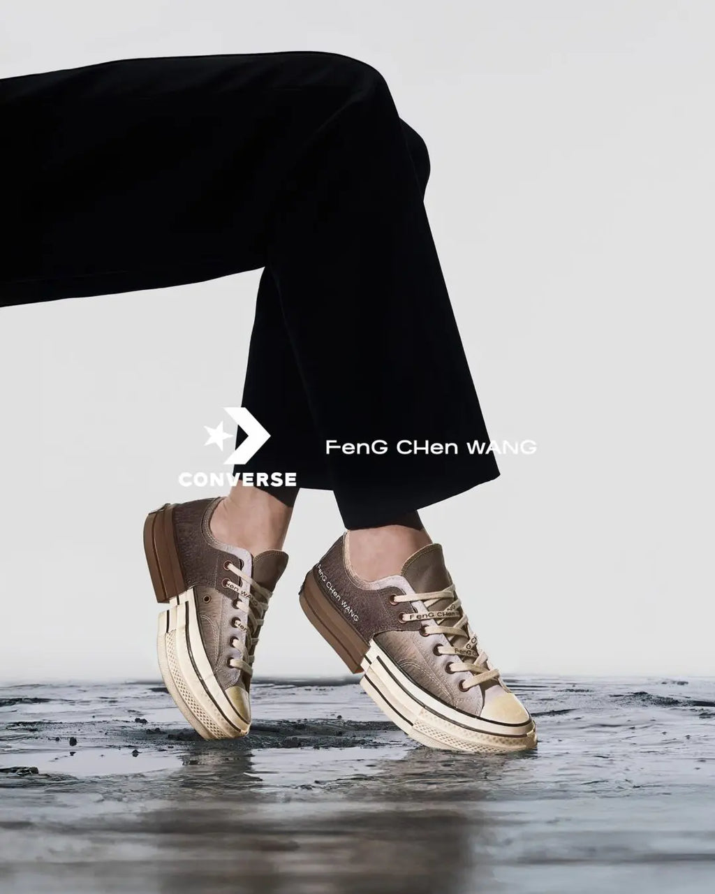 【25/5月新作】CT70 x Feng Chen Wang （フェン・チェン・ワン）2-in-1 BROWN LOW CUT A15741C
