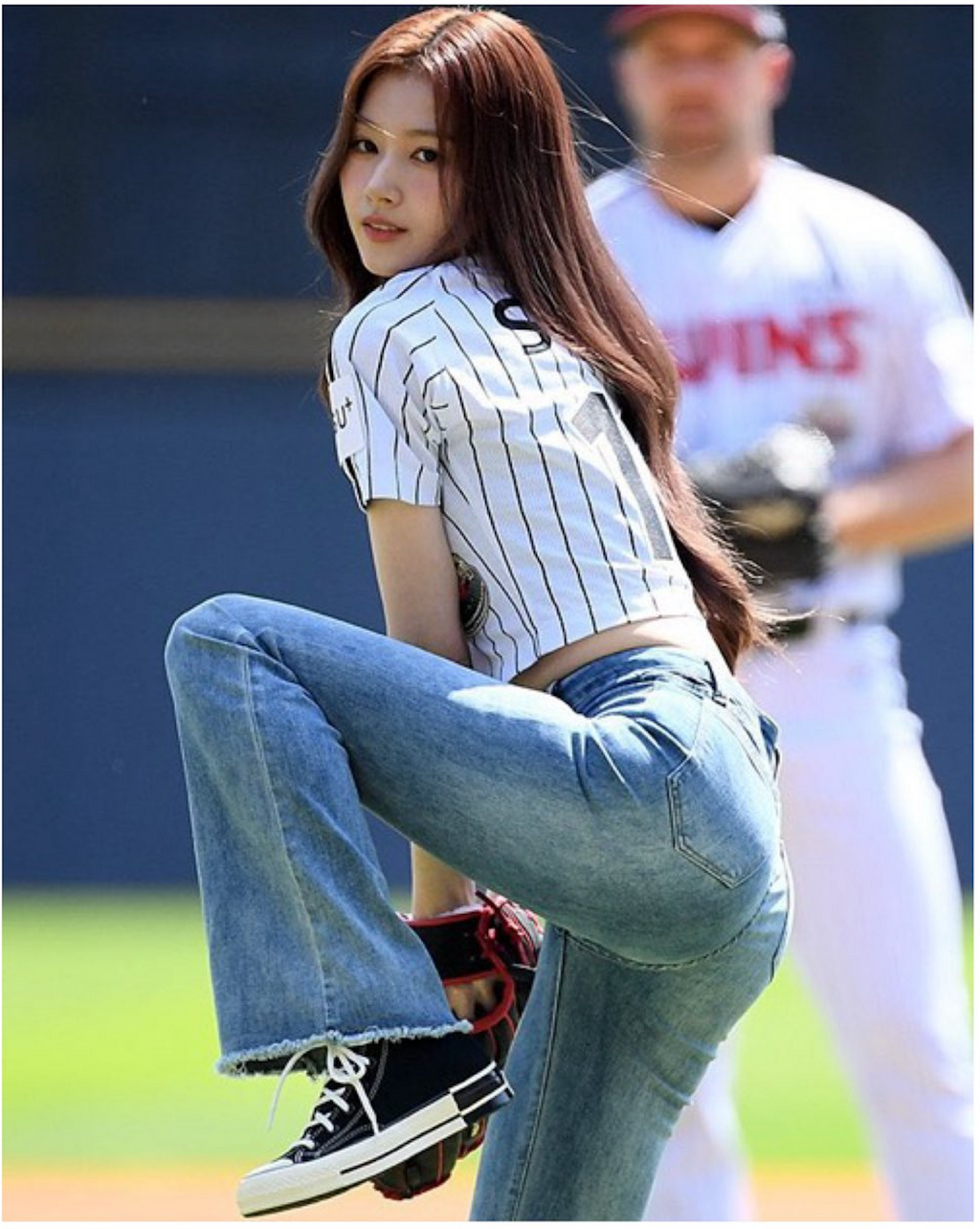 【TWICEサナ着用】CT70 BLACK&WHITE MIX HI CUT（ブラック）A08134C