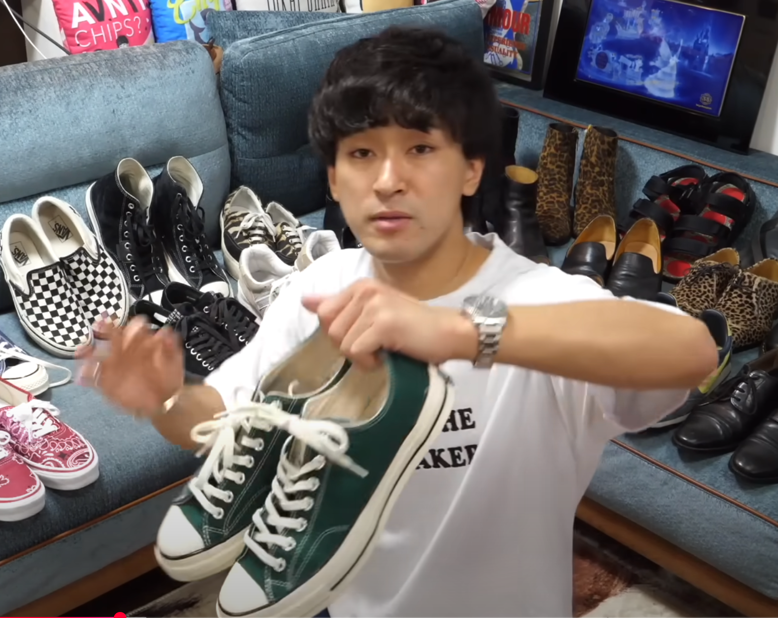 【東海オンエア としみつ着用】CT70 MID NIGHT CLOVER GREEN LOW CUT 168513C