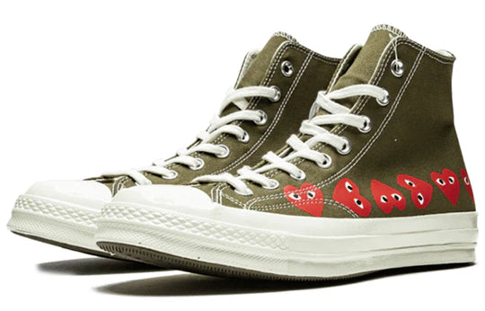 ほ*様 Play comme des garcons CT70 X Play Comme des Garcons Ox Multi Heart Green HI CUT