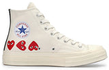 CT70 X Play Comme des Garcons Ox Multi-Heart White HI CUT 162972C