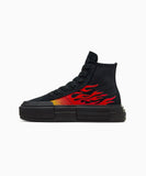 ALL STAR Lift FLAMES BLACK HI CUT A07553C