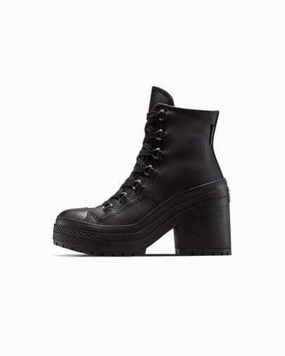 CT70 De Luxe Heel waterproof（防水）Platform Leather BLACK A15514C
