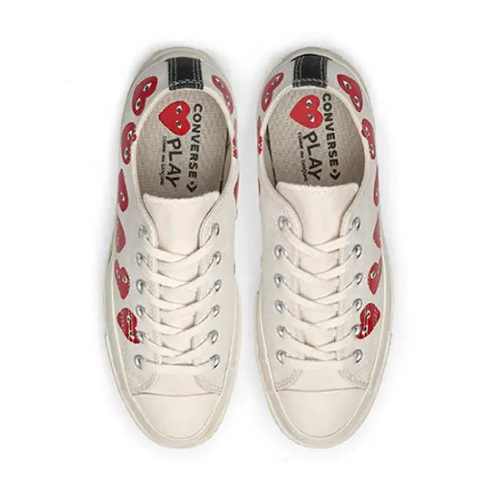 【WJSN ソルア着用】CT70 X Play Comme des Garcons Ox Multi-Heart White LOW CUT 162975C