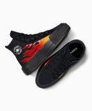 ALL STAR Lift FLAMES BLACK HI CUT A07553C