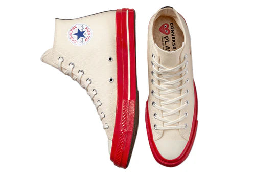 CT70 X Play Comme des Garcons PLAY Pristine Red Midsole HI CUT A01794C