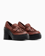 CT70 De Luxe Platform Heel Loafers  Dark Roast LOW CUT A14715C