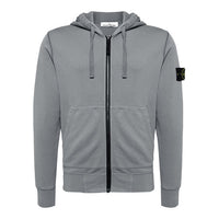 Stone Island Woven Zip-up Hoodie Grey 811564251 V0066 119434917