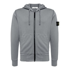 Stone Island Woven Zip-up Hoodie Grey 811564251 V0066 119434917