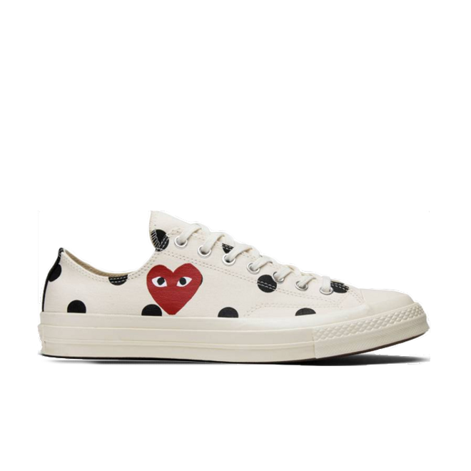 CT70 X Play Comme des Garcons Chuck 70 Ox Polka Dot Milk LOW CUT 157249C