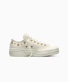 ALL STAR LIFT Heathered Glam Egret LOW CUT A17597C