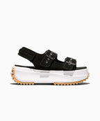 RUN STAR Platform Sandals Suede Black LOW CUT A20649C