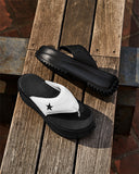 RUN STAR Platform Sandals Leather Black LOW CUT A20650C