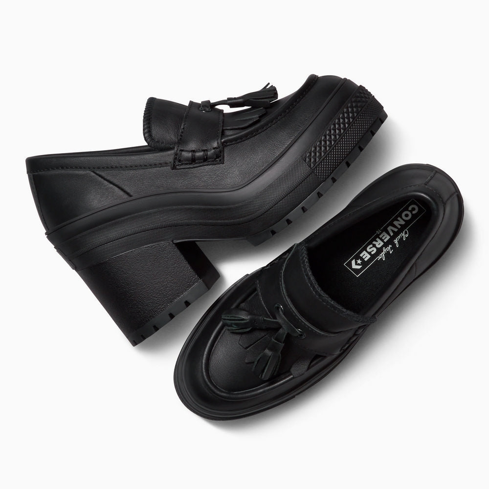 CT70 De Luxe Platform Heel Loafers Black HI CUT A14714C